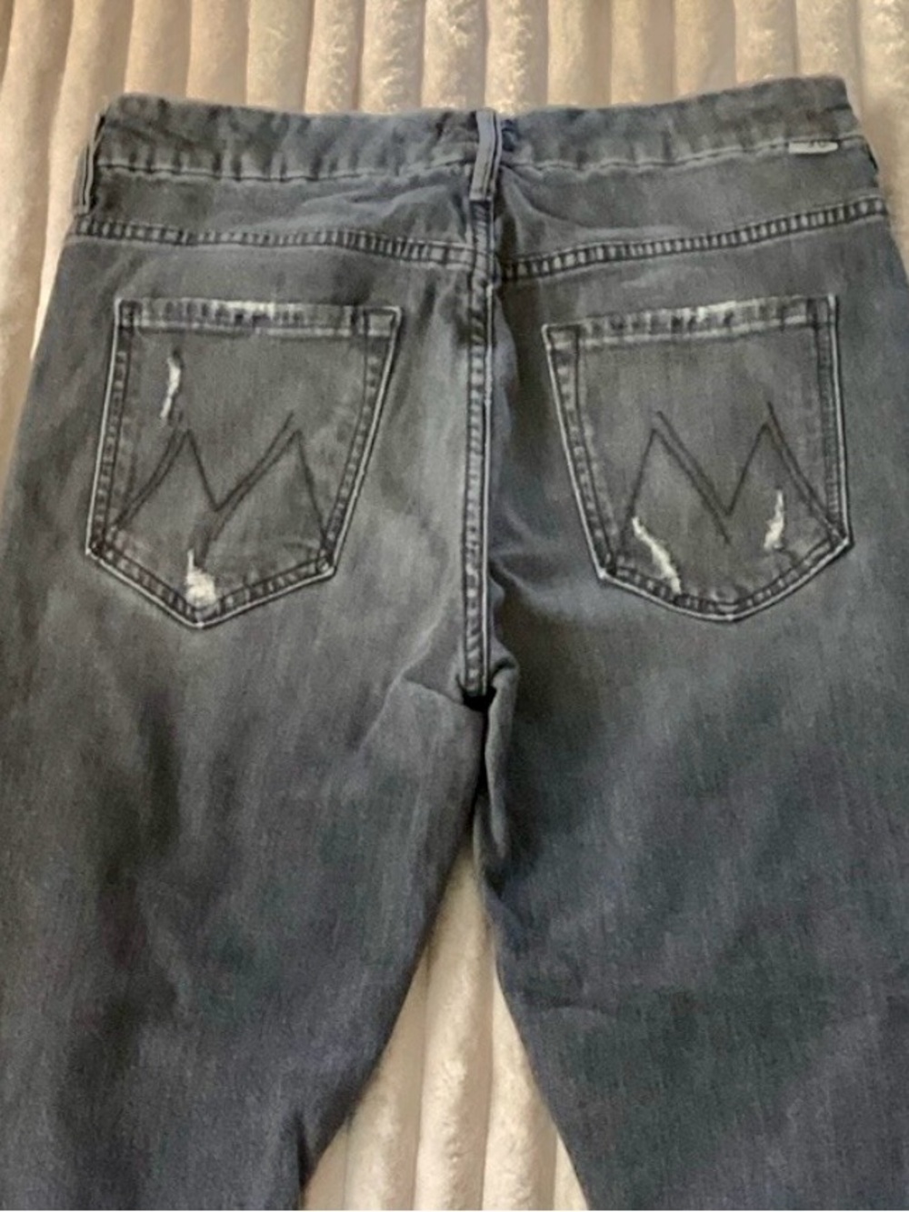 Mother Denim Women’s Skinny Distressed Jeans - Gray Sz 30 🍀🍀🍀